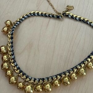 Gold and Black Statement Necklace